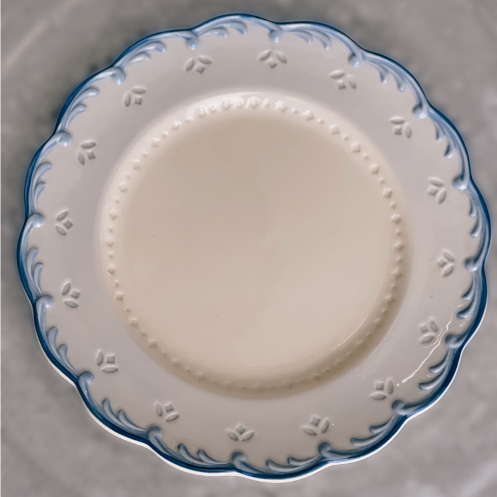Blue and White Ceramic Dinner Plate